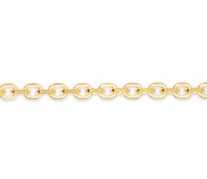 10K Gold 0.87mm Diamond Cut Cable Chain