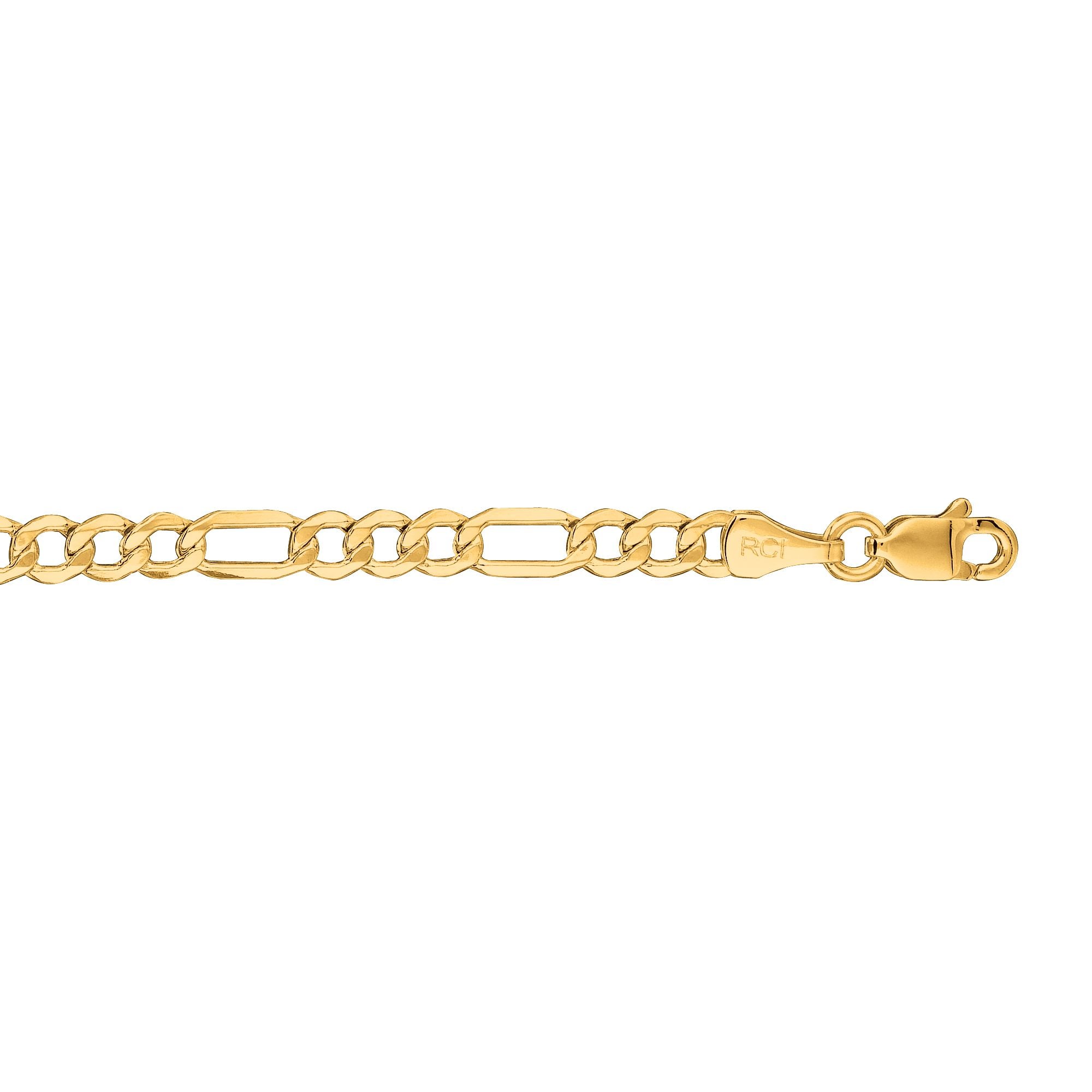 10K Gold 3.7mm Lite Figaro Chain