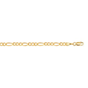 10K Gold 3.7mm Figaro Chain