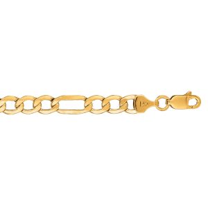 10K Gold 5.6mm Lite Figaro Chain