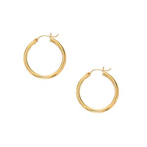 10K Gold 3x25mm Hoop Earring