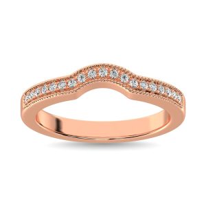 14K Rose Gold 1/6 Ct.tw Diamond Anniversary Band