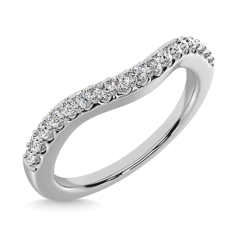 14K White Gold 1/6 Ct.Tw. Diamond Anniversary Band