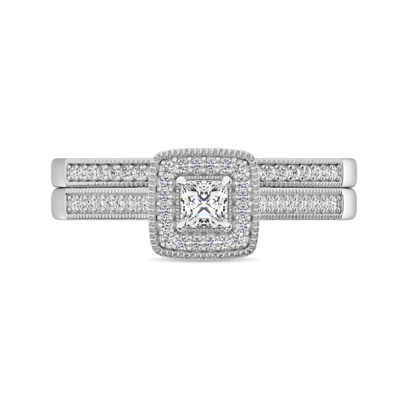 10K White Gold 1/3 Ct.Tw. Diamond Bridal Ring
