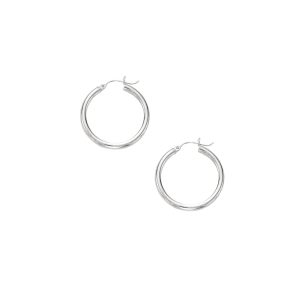 10K Gold 3x25mm Hoop Earring