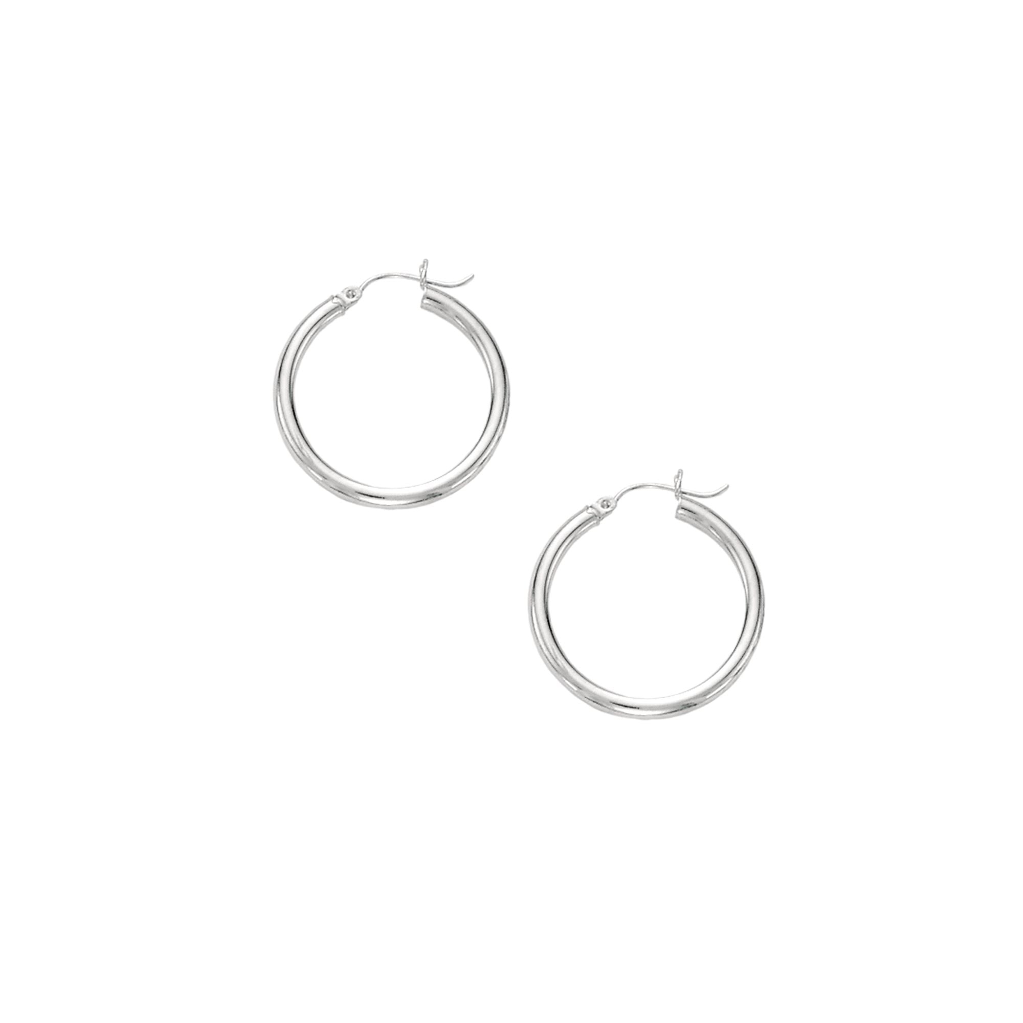 10K Gold 3x25mm Hoop Earring