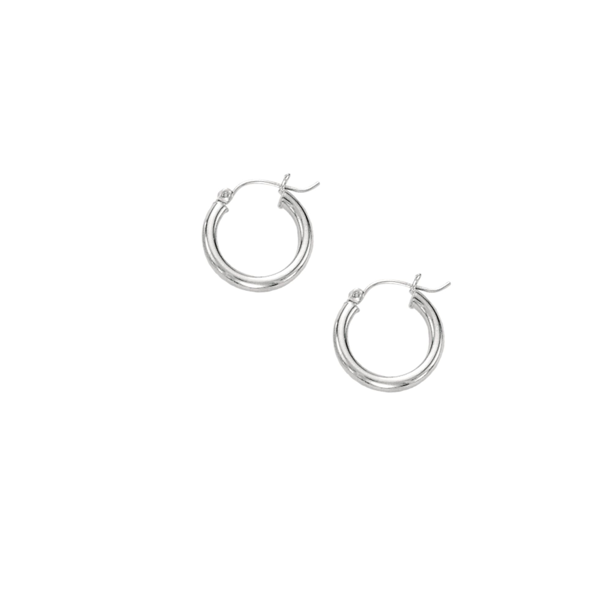 10K Gold 3x15mm Hoop Earring