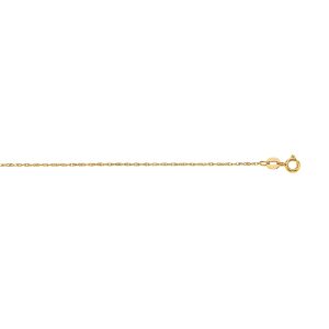 14K Gold .8mm Machine Rope Chain (Carded)