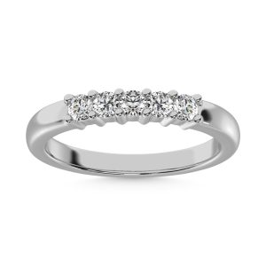 Diamond 1/4 Ct.Tw. 5 Stone Band in 14K White Gold