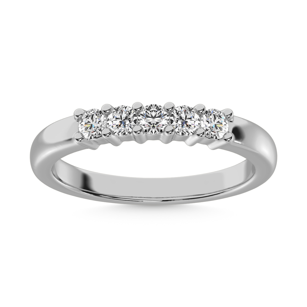 Diamond 1/4 Ct.Tw. 5 Stone Band in 14K White Gold