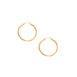 10K Gold 3x40mm Hoop Earring