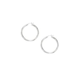 10K Gold 3x30mm Hoop Earring