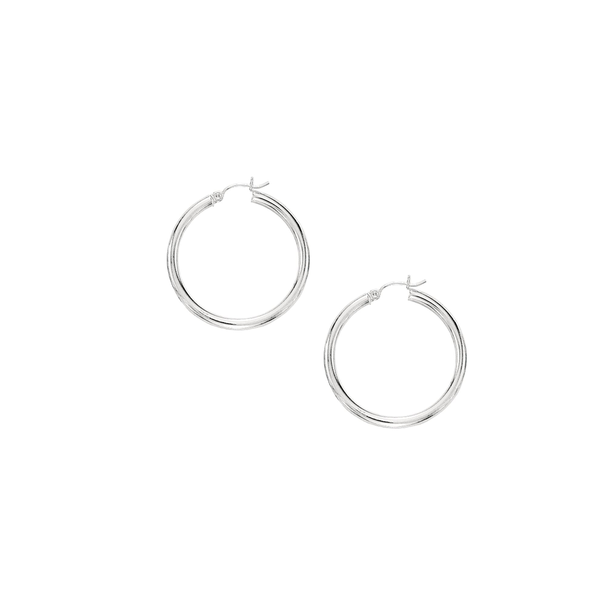 10K Gold 3x30mm Hoop Earring