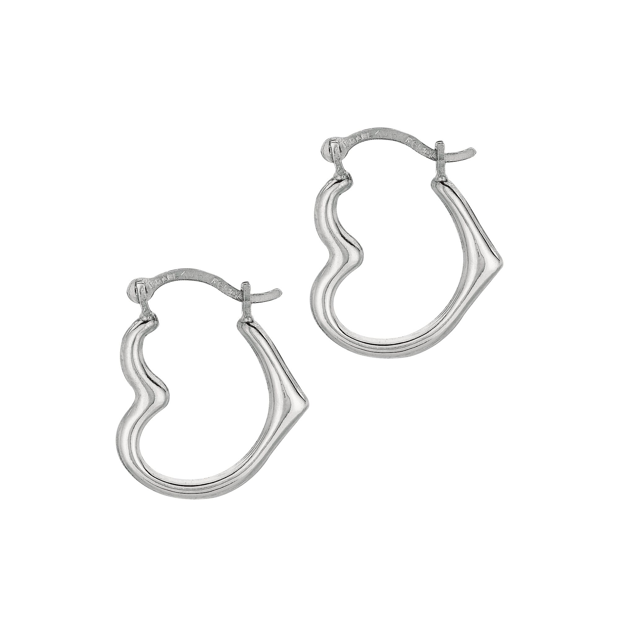 10K Gold Heart Hoop Earring