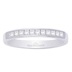 14K White Gold 1/2 Ct.Tw. Diamond Ladies Machine Band