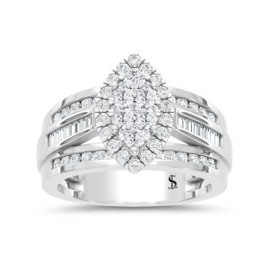 10K White Gold 1 Ct.Tw. Diamond Engagement Ring