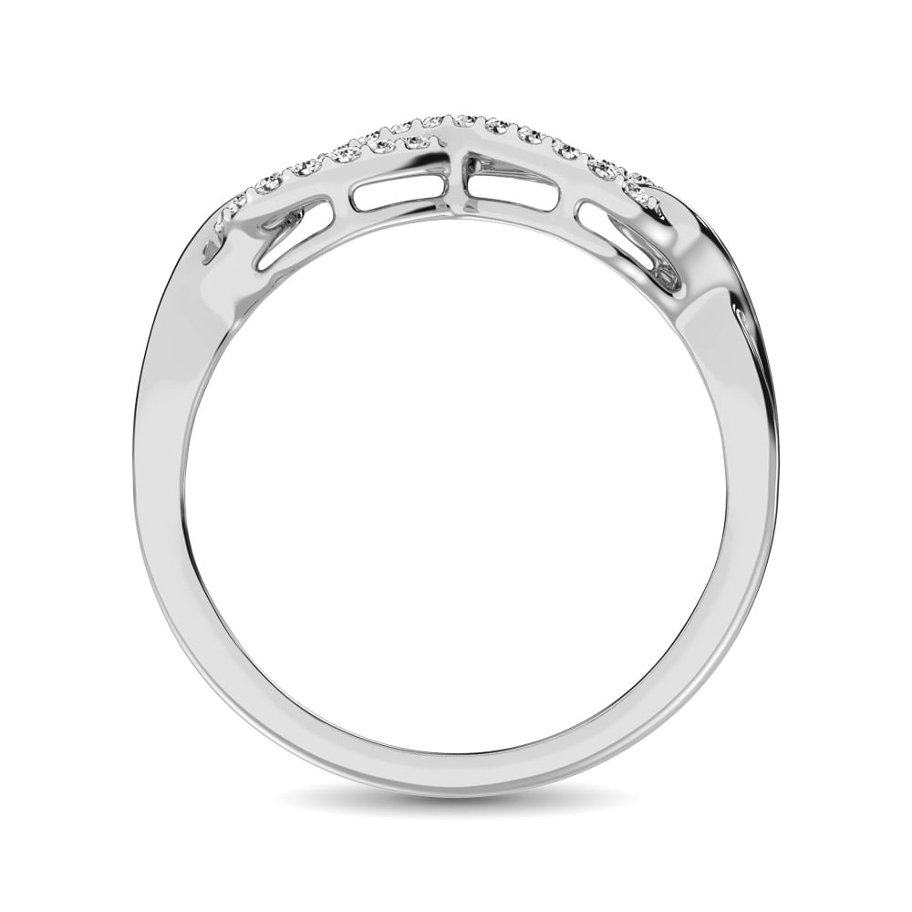 10K White Gold 1/6 Ct.Tw. Diamond Infinity Ring