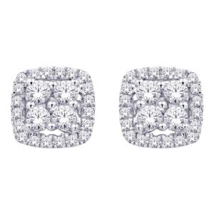 14K White Gold 1/5 Ct.Tw. Diamond Stud Earrings