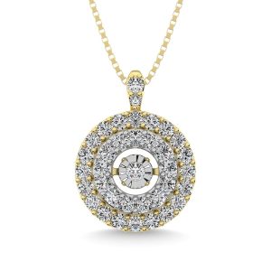 Diamond 3/8 Ct.Tw. Shimmering Pendant in 10K Yellow Gold