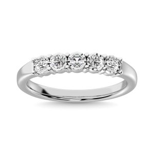 Diamond Illusion Band 1/6 Ct.tw Round-cut in 10K White Gold