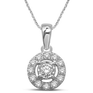 10K White Gold 1/4 Ct.Tw. Diamond Fashion Pendant