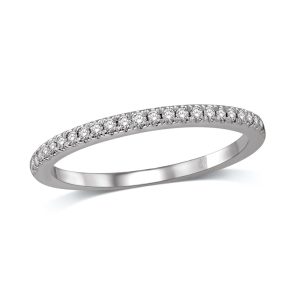 14K White Gold 1/6 Ct.Tw. Diamond Anniversary Band