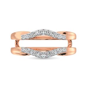10K Rose Gold 1/4 Ct.Tw. Diamond Guard Ring