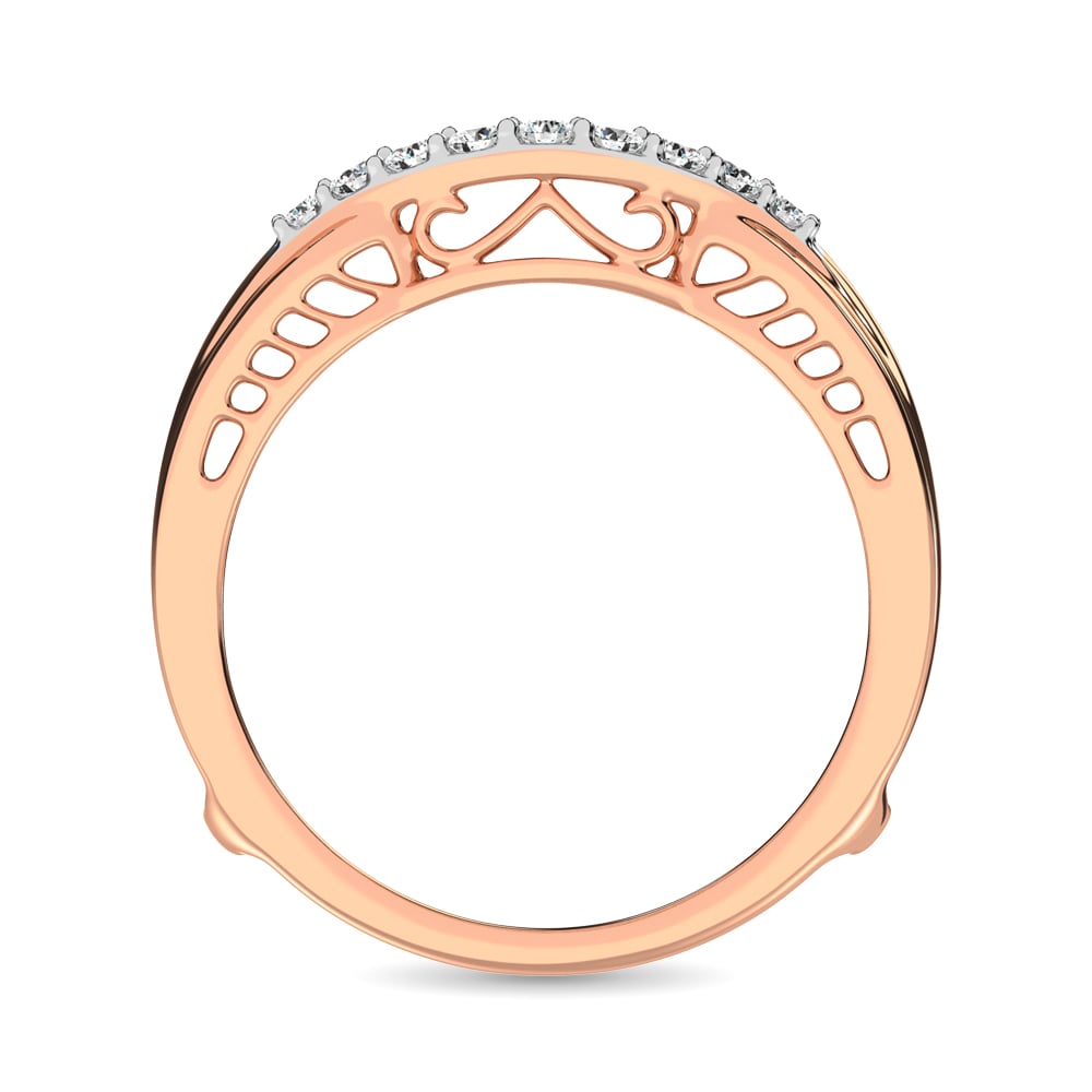 10K Rose Gold 1/4 Ct.Tw. Diamond Guard Ring