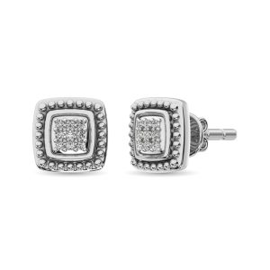 Diamond Fashion Earrings 1/20 Ct.tw Round-cut in Sterling Silver