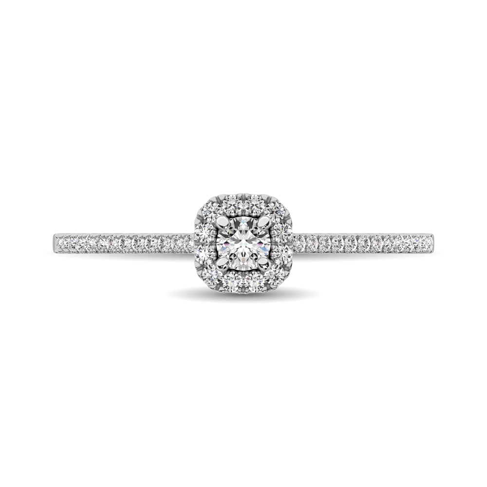 10K White Gold 1/4 Ct.Tw. Diamond Promise Ring