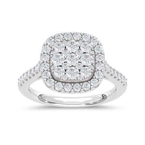 14K White Gold 1 1/5 Ct.tw Diamond Fashion Ring