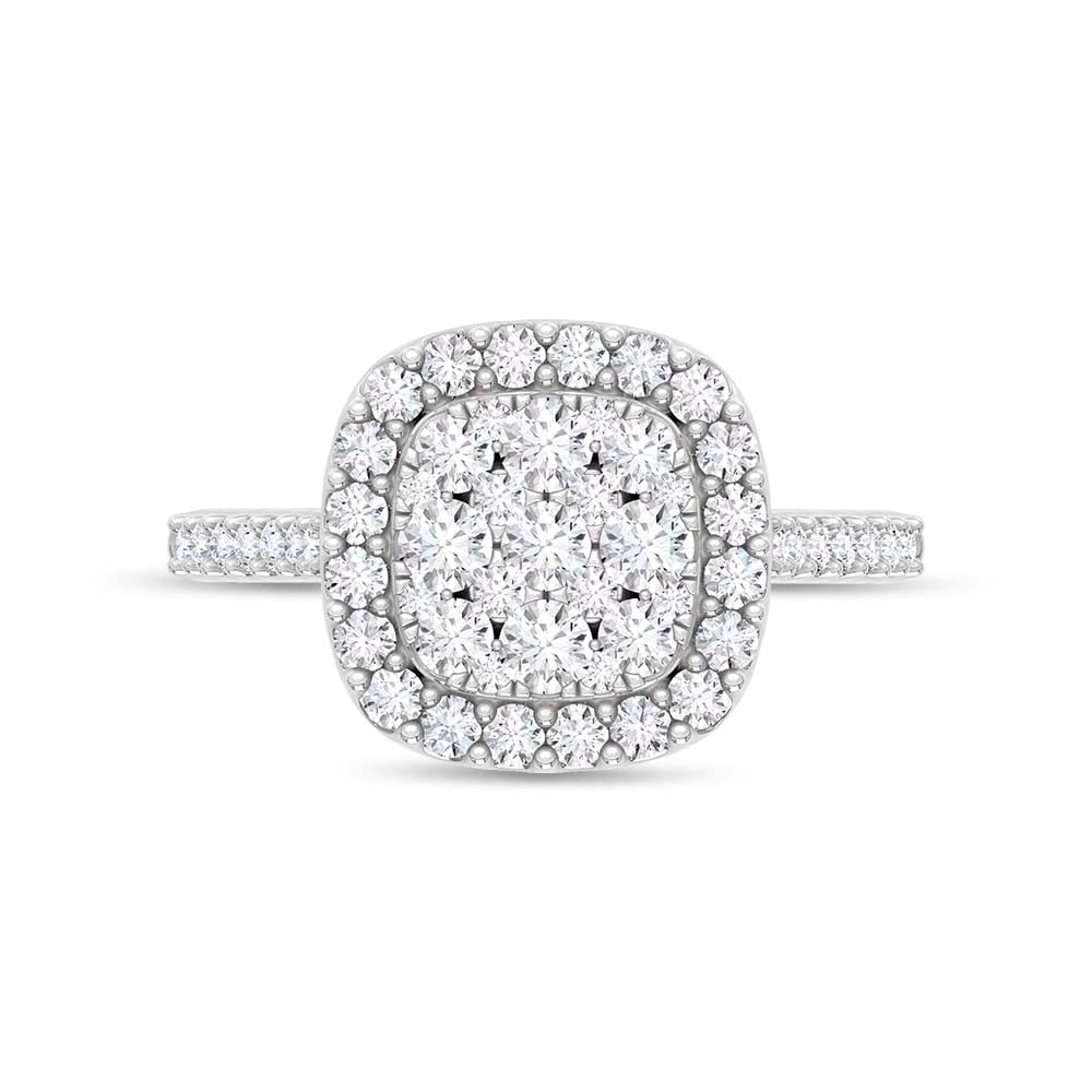 14K White Gold 1 1/5 Ct.tw Diamond Fashion Ring