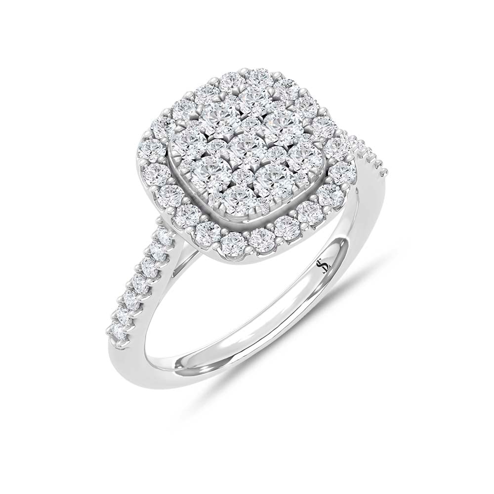 14K White Gold 1 1/5 Ct.tw Diamond Fashion Ring