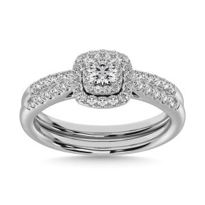 Diamond 1/10 Ct.Tw. Wedding Band in 10K White Gold