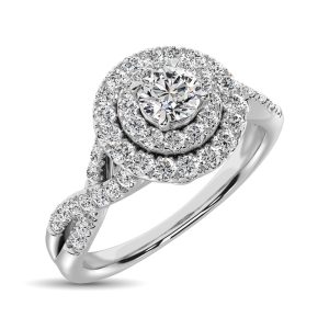 Diamond Engagement Ring 1/2 Ct.tw in 10K White Gold