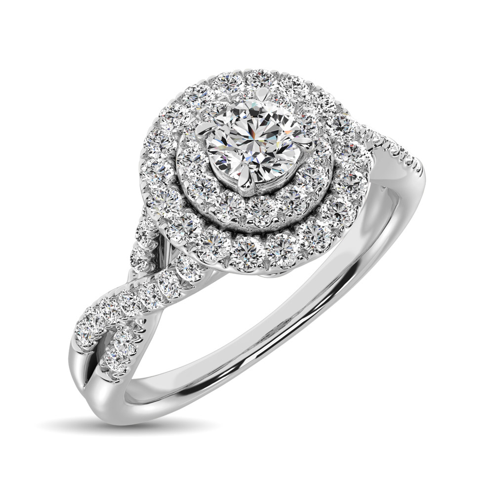 Diamond Engagement Ring 1/2 Ct.tw in 10K White Gold