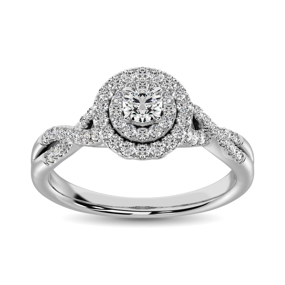 Diamond Engagement Ring 1/2 Ct.tw in 10K White Gold