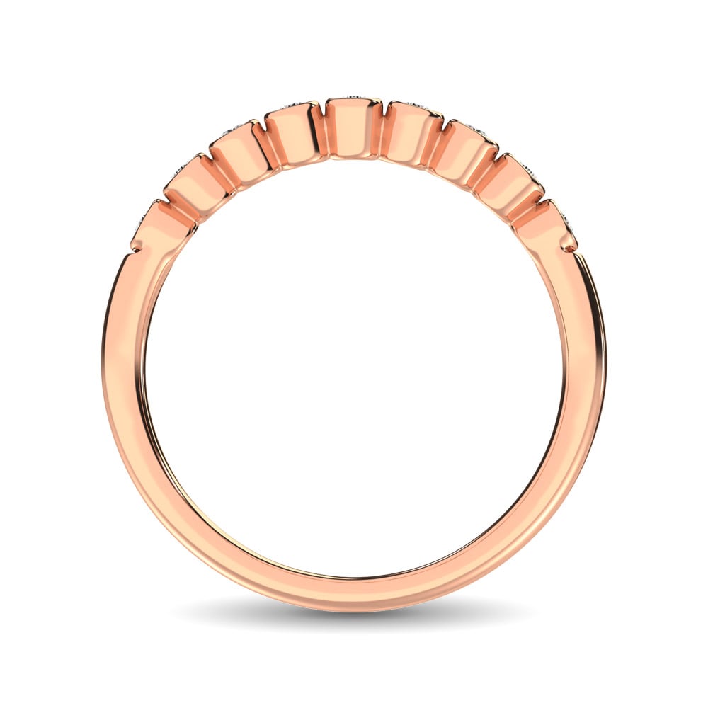 14K Rose Gold 1/10 Ct.Tw. Diamond Stackable Band