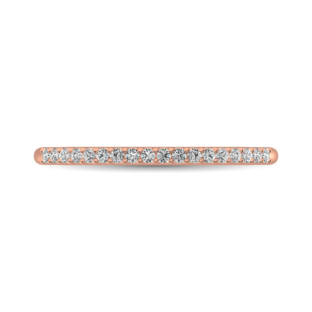 10K Rose Gold 1/10 Ct.tw Diamond Wedding Ring