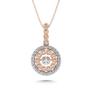 10K Two Tone 1/2 Ct.tw Diamond Fashion Pendant