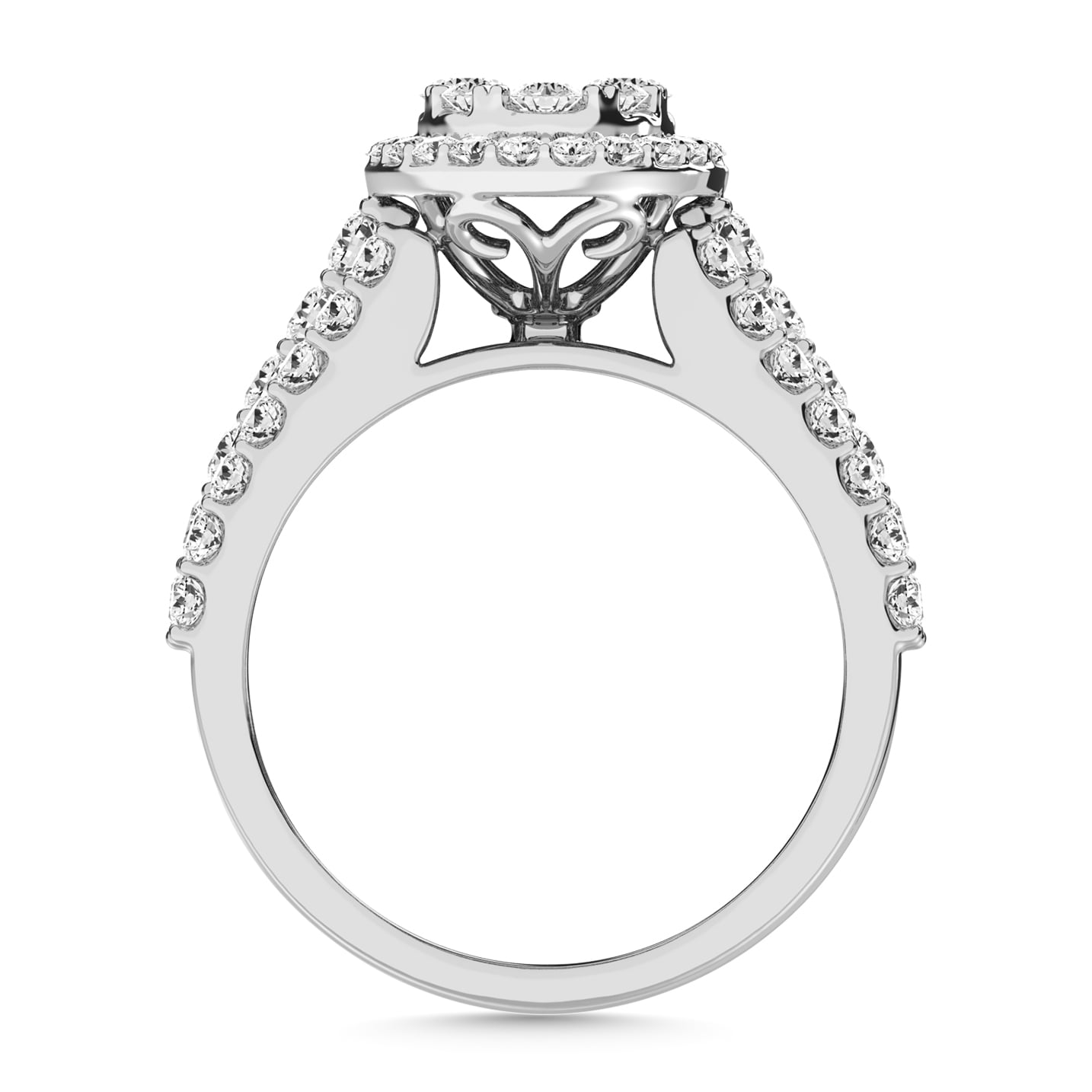Diamond 1 3/4 Ct.Tw. Engagement Ring in 14K White Gold