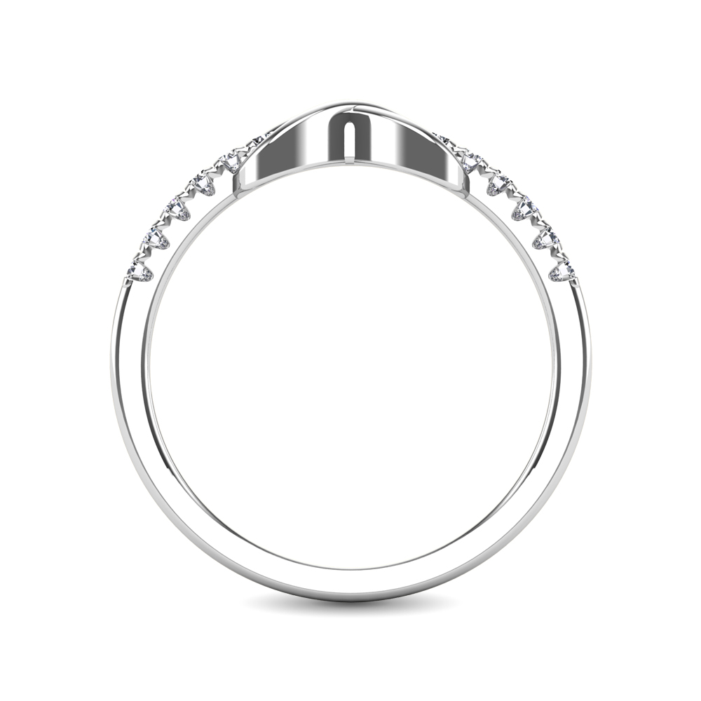 10K White Gold 1/4 Ct.tw Diamond Infinity Ring