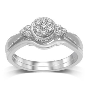 10K White Gold 1/5 Ct.tw Diamond Bridal Ring