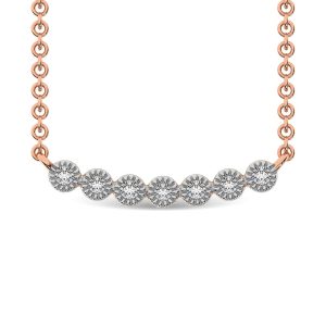 Diamond 1/10 Ct.Tw. Fashion Necklace in 10K Rose Gold