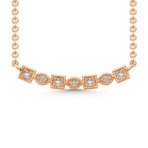 Diamond 1/10 Ct.Tw. Fashion Necklace in 10K Rose Gold