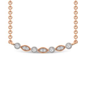 Diamond 1/10 Ct.Tw. Fashion Necklace in 10K Rose Gold