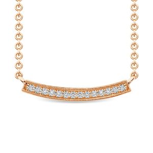 Diamond 1/10 Ct.Tw. Fashion Necklace in 10K Rose Gold