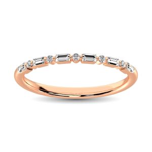 14K Rose Gold 1/10 Ct.tw Diamond Stackable Ring