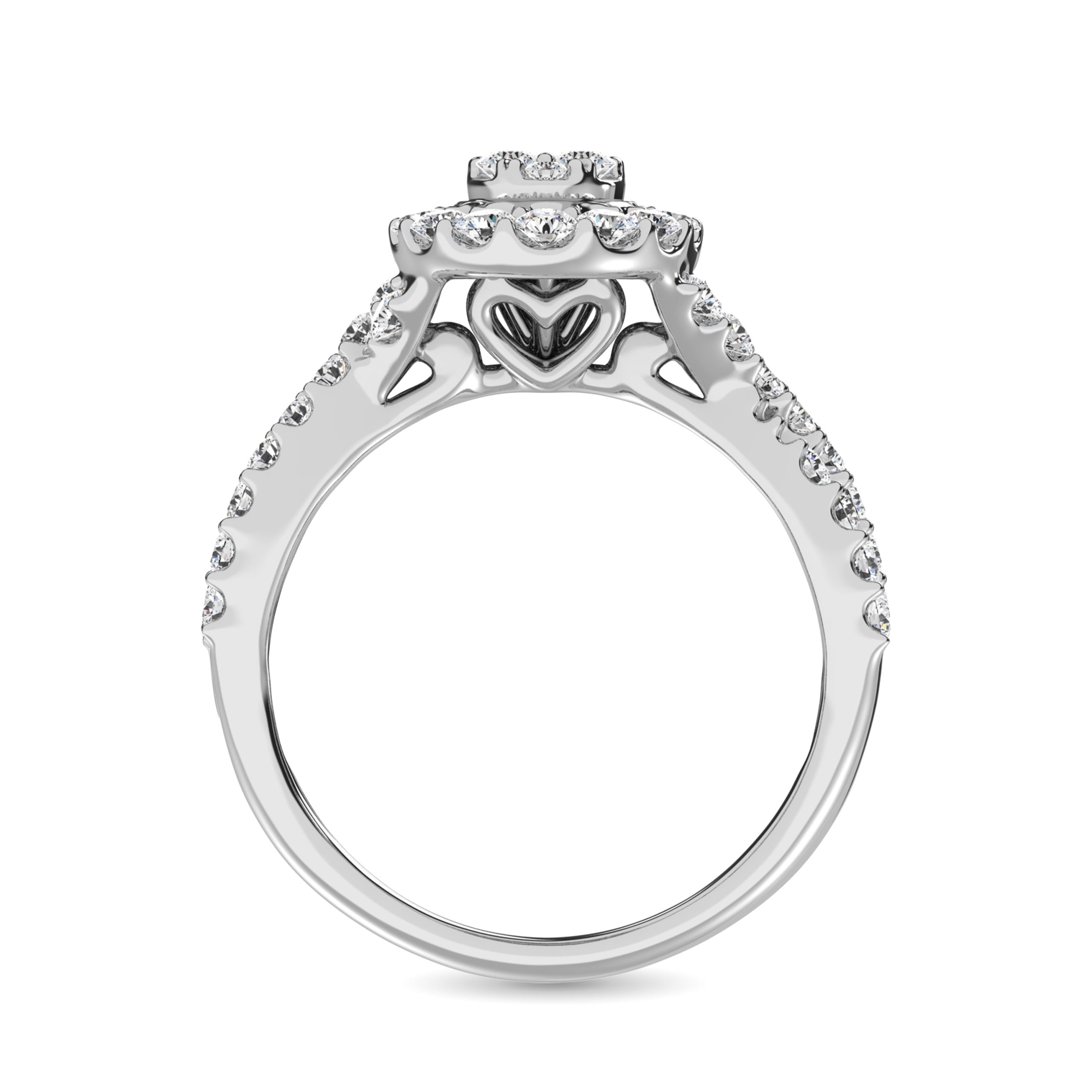 Diamond 1 Ct.Tw. Oval Shape Engagement Ring in 10K White Gold