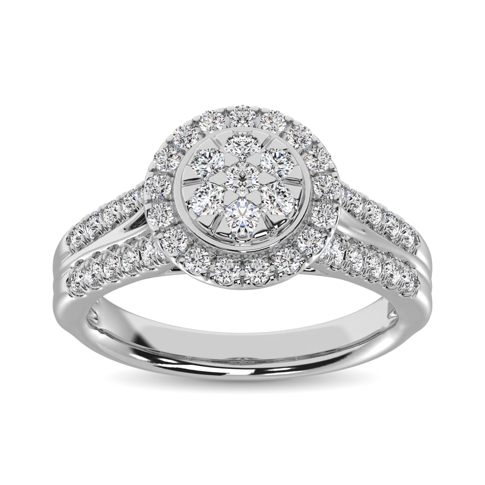 Diamond 1 Ct.Tw. Round Shape Engagement Ring in 10K White Gold